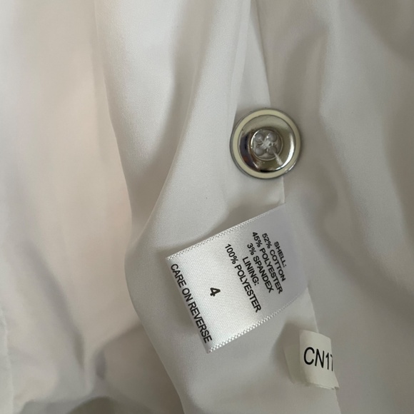 7th Avenue Design Studio White Cap sleeve Blazer - Picture 4 of 4